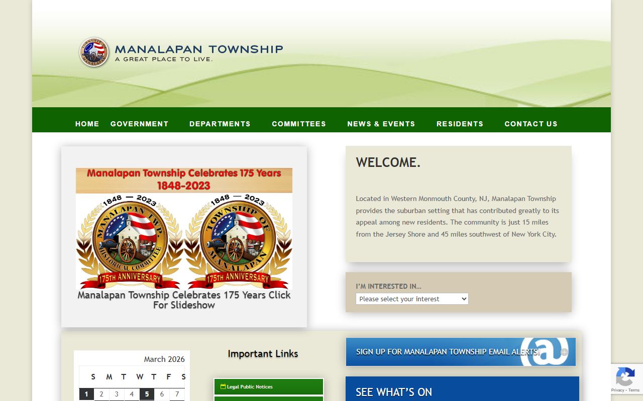 Manalapan Township contact information for residents directory