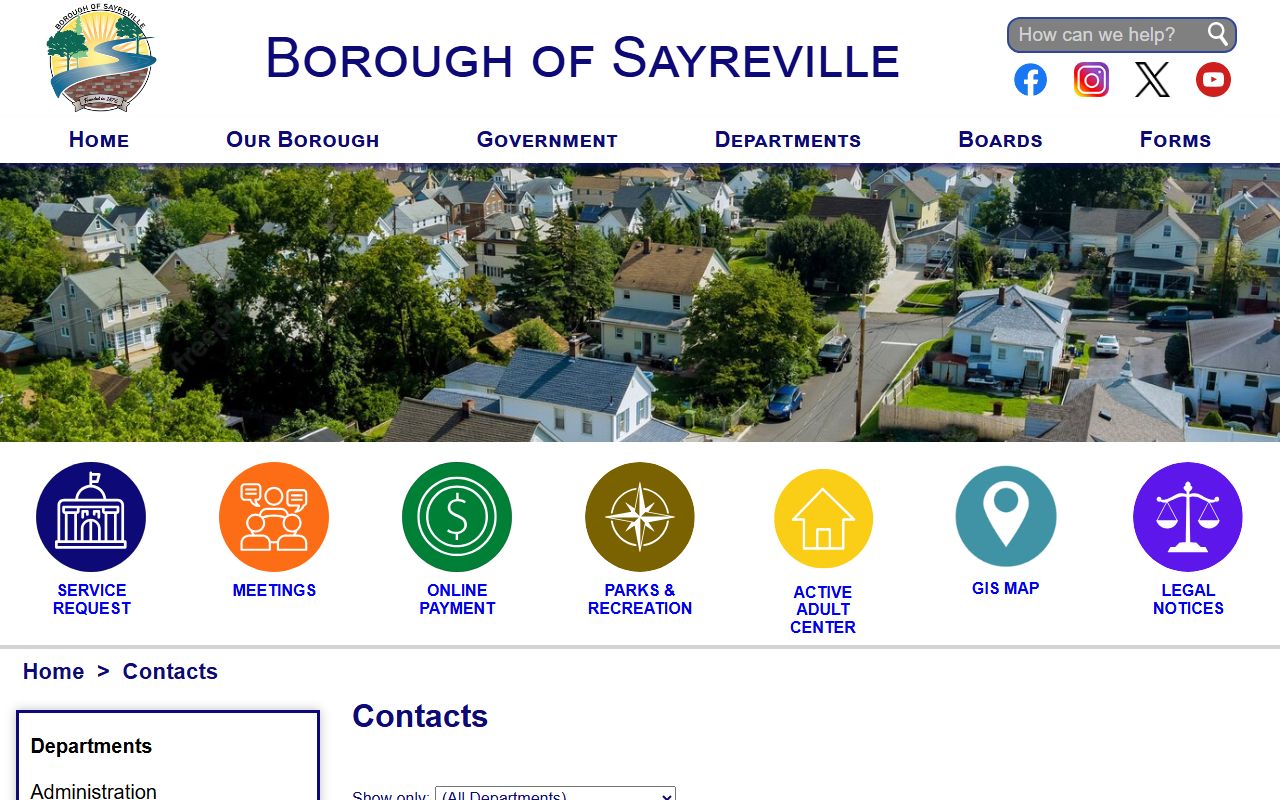 Sayreville Borough clerk office for the residents directory