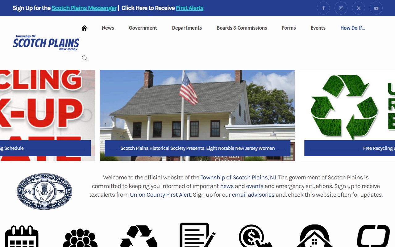 Scotch Plains Township government for the residents directory