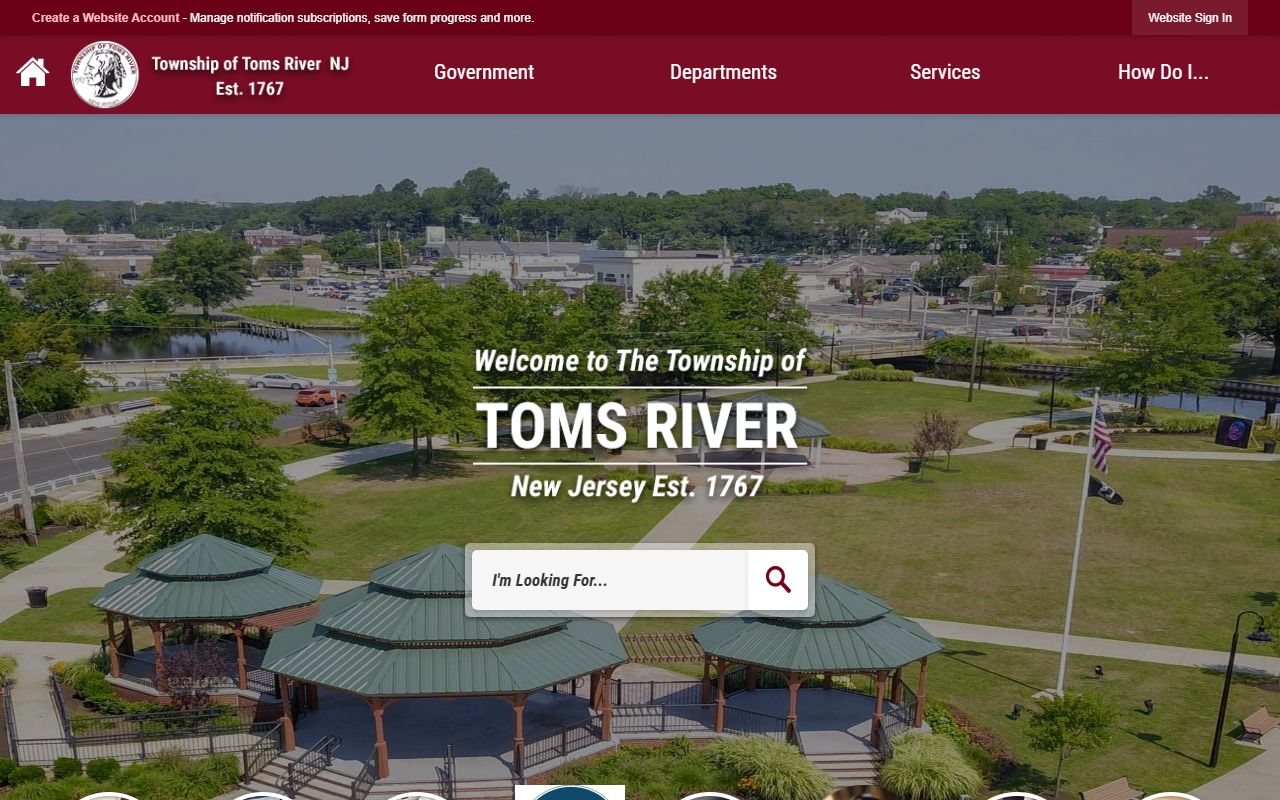 Toms River Township government for the residents directory