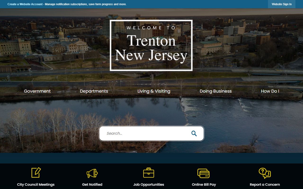 Trenton city government for the residents directory