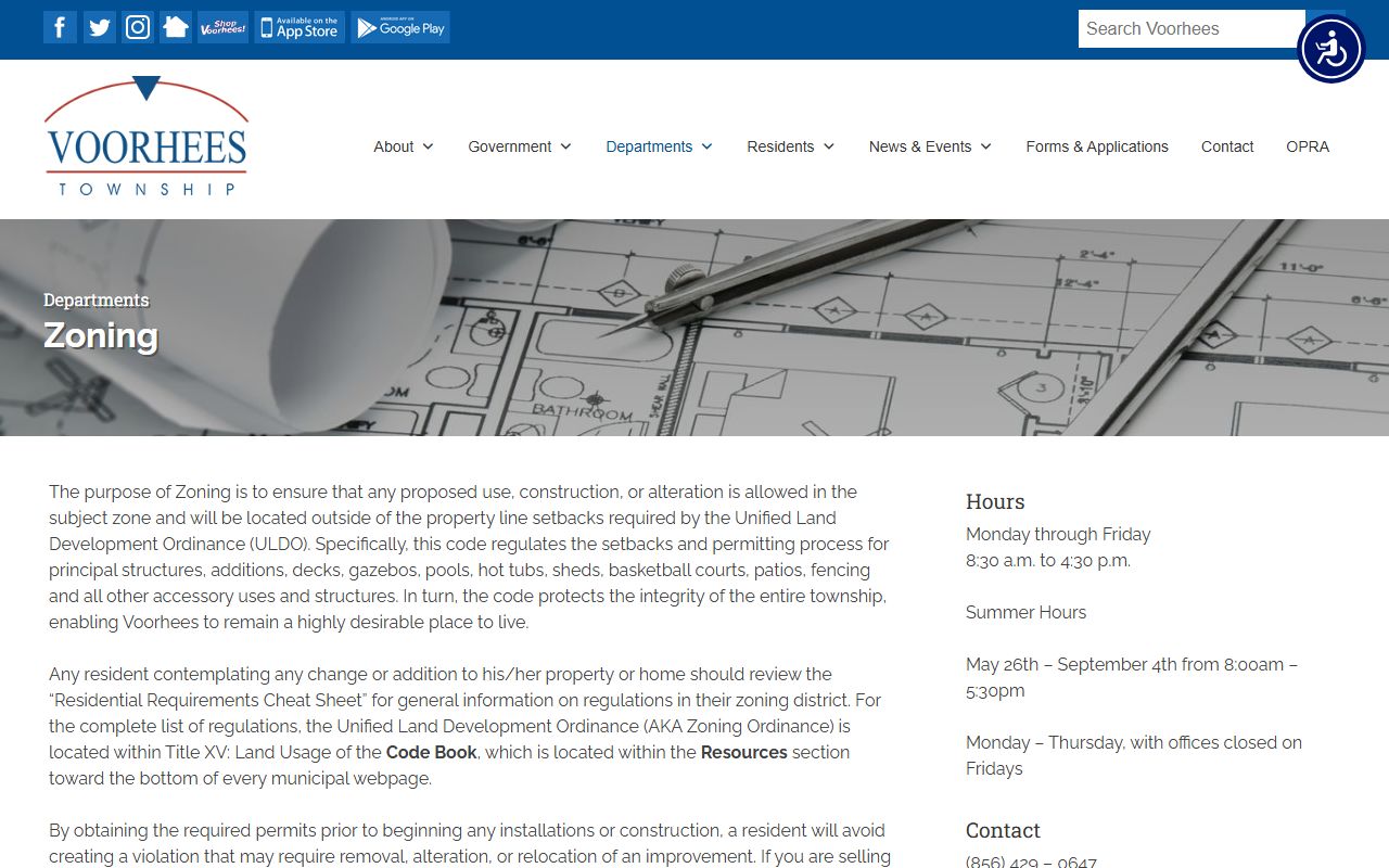 Voorhees Township zoning department records