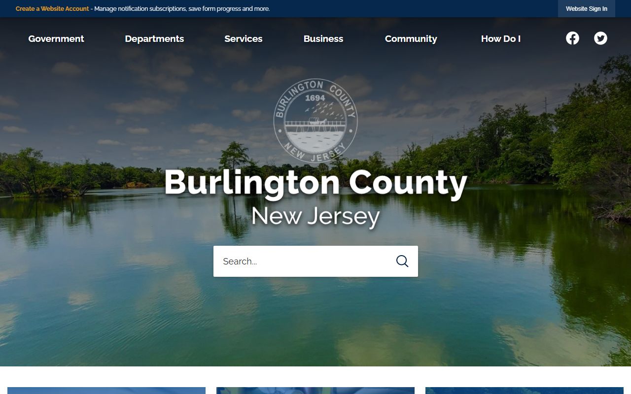 Burlington County residents directory government website for record searches