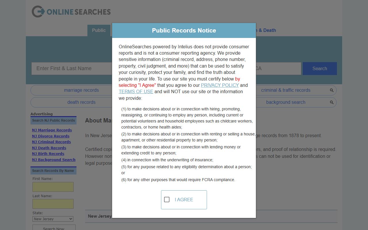 Historical records for Middlesex County residents directory